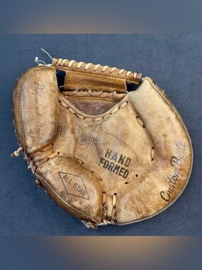 VTG All Star 600 Catcher's Mitt Baseball Glove Hand Formed Leather Made in Japan